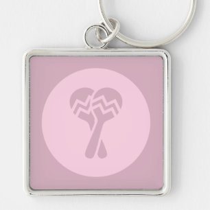 Maracas Music Shakers Art CUSTOM COLOR Sleutelhanger