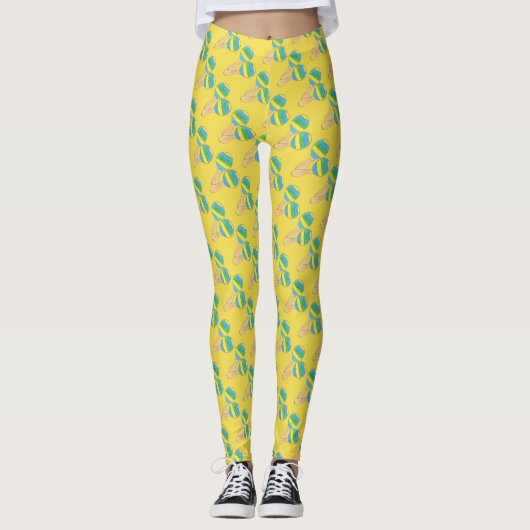 Maracas Musical Instrument Fiesta Cinco de Mayo Leggings (Voorkant)