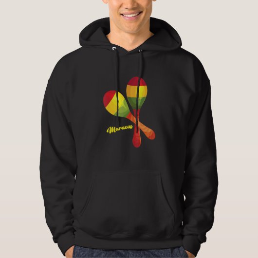 Maracas Percussion Mexicaanse Latijnse Muziek Rumb Hoodie (Voorkant)