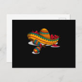 Maracas Sombrero Mexicaanse muziekspeler — Gift Briefkaart (Voorkant / Achterkant)