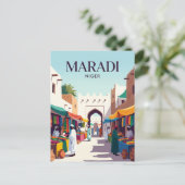 Maradi Centrale Markt Niger Briefkaart (Staand voorkant)
