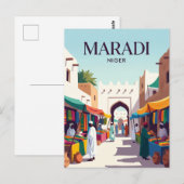 Maradi Centrale Markt Niger Briefkaart (Voorkant / Achterkant)