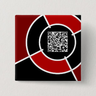 maraelleisteen QR-code Vierkante Button 5,1 Cm
