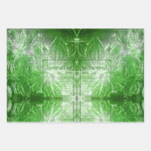 maragdalgroene ventilator witte glitter inpakpapier vel (Voorkant 2)