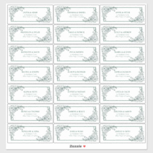  maragingkop Floral Line Art gastadres Sticker