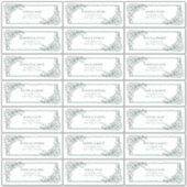  maragingkop Floral Line Art gastadres Sticker (Voorkant)