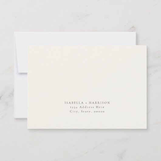 MARAH Classic Elegant Moderne Minimale RSVP-Briefk Kaart (Achterkant)