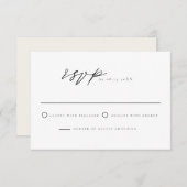 MARAH Classic Elegant Moderne Minimale RSVP-Briefk Kaart (Voorkant / Achterkant)