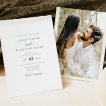 MARAH Elegant Minimalist Simple Photo Wedding