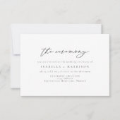 MARAH Elegant Minimalist Wedding Ceremonony Insert Kaart (Voorkant)