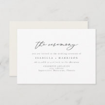 MARAH Elegant Minimalist Wedding Ceremonony Insert