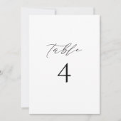 MARAH Modern Elegant Minimal Table Number Card Kaart (Voorkant)