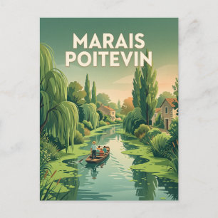 Marais Poitevin Regionaal Natuurpark Frankrijk Briefkaart