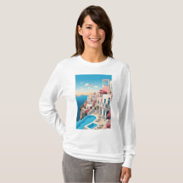 Marakech Mooie Marokkaanse City Paint Lange Mouw T-shirt