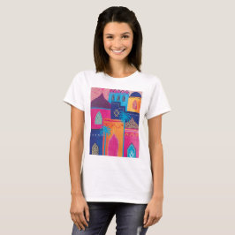 Marakech Mooie Marokkaanse City Paint T shirt