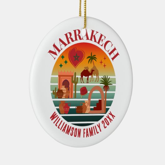 MARAKKESH Marokko Familie Vakantie Souvenir Keramisch Ornament (Rechts)