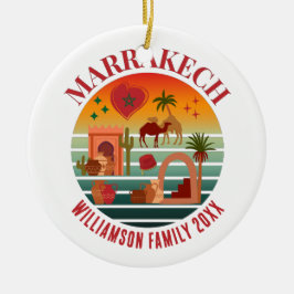 MARAKKESH Marokko Familie Vakantie Souvenir Keramisch Ornament
