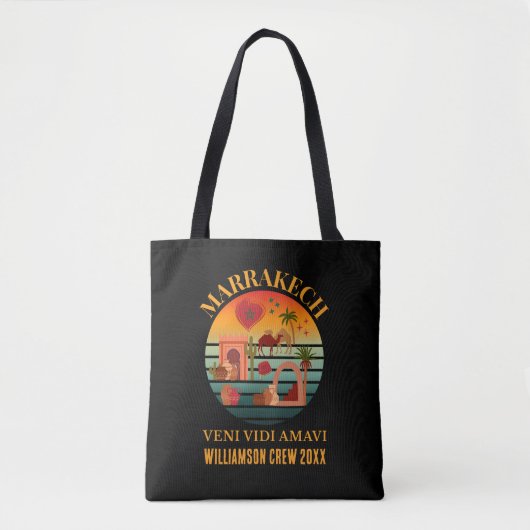 MARAKKESH Veni Vidi Amavi Marokko Aangepaste vakan Tote Bag (Voorkant)
