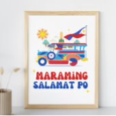 Maraming Salamat Poster Filipino Wall Art