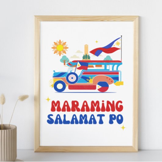 Maraming Salamat Poster Filipino Wall Art