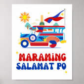 Maraming Salamat Poster Filipino Wall Art (Voorkant)