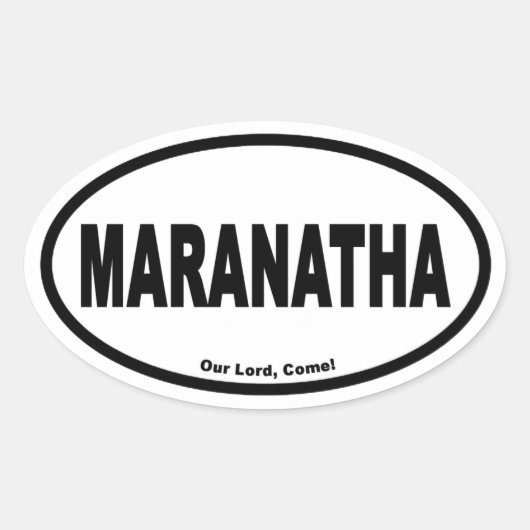 Maranantha Euro Stijl Ovale Sticker (Voorkant)