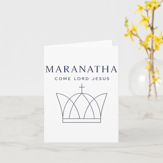 Maranatha christelijk modern minimalistisch  kaart (Gele Bloem)