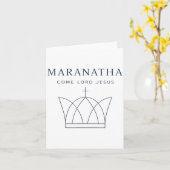 Maranatha christelijke moderne minimalistische  kaart (Gele Bloem)