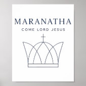 Maranatha Christian Modern Minimalist Poster (Voorkant)