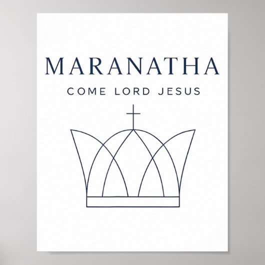 Maranatha Christian Modern Minimalist  Poster (Voorkant)