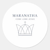 Maranatha Christian Modern Minimalist  Ronde Sticker (Voorkant)