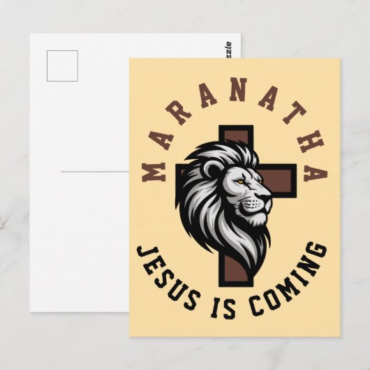 Maranatha Jesus is coming  Briefkaart (Voorkant / Achterkant)
