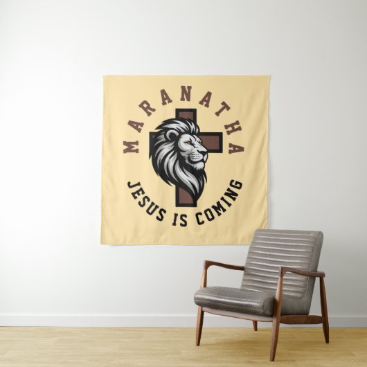 Maranatha Jesus is coming  Wandkleed (In situ)