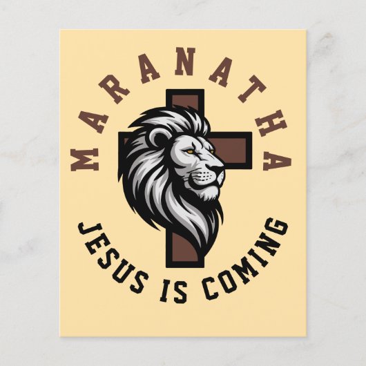 Maranatha Jezus komt Flyer (Voorkant)
