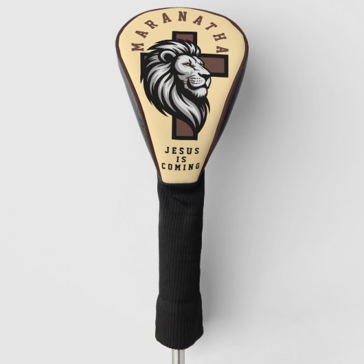 Maranatha Jezus komt Golf Hoofddeksel Golfheadcover (Voorkant)
