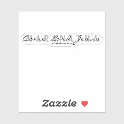 Maranatha - Kom Heer Jezus Sticker (Vel)