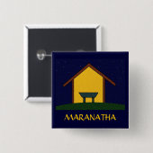 MARANATHA! VIERKANTE BUTTON 5,1 CM (Voorkant /achterkant)