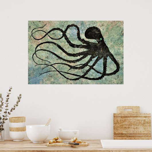 Maranda's Octopus - 36 x 24-inch Poster (Keuken)