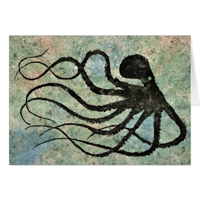 Maranda's Octopus - 7 x 5 inch Art Kaart (Voorkant Horizontaal)