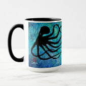 Maranda's octopus op Aqua - Mok van 15 oz (Links)