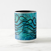 Maranda's octopus op Aqua - Mok van 15 oz (Midden)