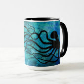 Maranda's octopus op Aqua - Mok van 15 oz (Voorkant rechts)