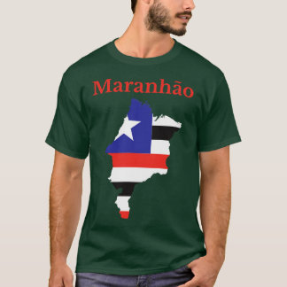 Maranhao State Kaart Vlaggenontwerp Brazilië T-shirt