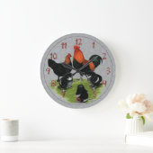 Marans Black Copper Chicken Family Grote Klok (Huis)
