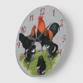 Marans Black Copper Chicken Family Grote Klok (Hoek)