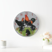 Marans Black Copper Chicken Family Grote Klok (Huis)