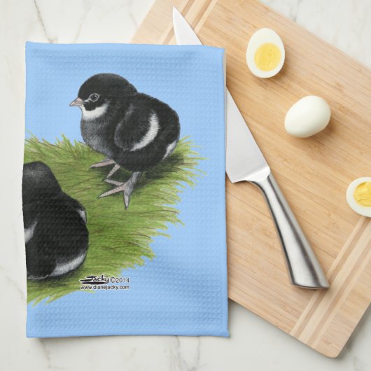 Marans Black Copper Chicken Theedoek (Quarter Fold)