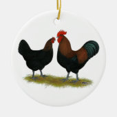 Marans Black Copper Keramisch Ornament (Voorkant)
