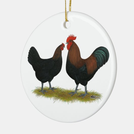 Marans Black Copper Keramisch Ornament (Links)