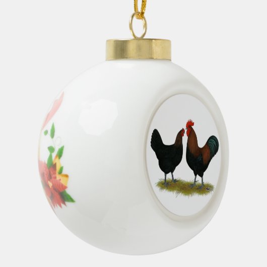 Marans Black Copper Keramische Bal Ornament (Links)